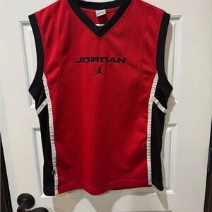 Jordan Kids Red and Black Basketball Jersey